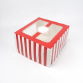 Custom Cake Box  Packaging  Dessert  Macaron Cupcake puff folding Paper cardboard Boxes  with Clear Window